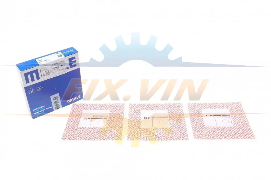 Комплект поршневих кілець Mahle FIAT Doblo 1,2i 16V 01- MAHLE / KNECHT 00970N0 (фото 1)