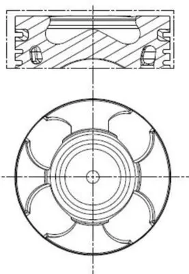 Поршень з кільцями RENAULT 70,00 1.3 D Multijet 199 A3.000,263 A2.000 (вир-во Mahle) https://catalog.mahle-aftermarket.com/eu/index.xhtml MAHLE / KNECHT 011 PI 00100 001 (фото 1)