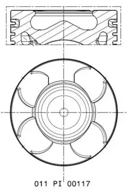 Поршень з кільцями FIAT/OPEL 69.6 199B1/A13DTE/A13DTR/A13FD/Z13DTE (вир-во MAHLE) https://catalog.mahle-aftermarket.com/eu/index.xhtml MAHLE / KNECHT 011 PI 00117 000 (фото 1)