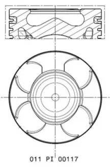 Поршень з кільцями FIAT/OPEL 69.6 199B1/A13DTE/A13DTR/A13FD/Z13DTE (вир-во MAHLE) https://catalog.mahle-aftermarket.com/eu/index.xhtml MAHLE / KNECHT 011 PI 00117 000