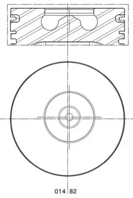 Поршень з кільцями MAHLE / KNECHT 014 82 01 (фото 1)