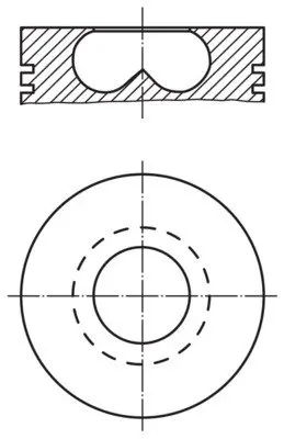 Поршень MAHLE / KNECHT 015 69 02 (фото 1)