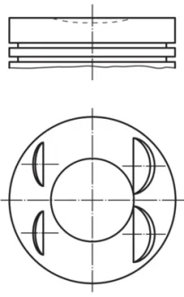 Поршень з кільцями DACIA /RENAULT/NISSAN 72,20 1.2 TCe 16V H5F 13- (вир-во MAHLE) MAHLE / KNECHT 021 PI 00127 000