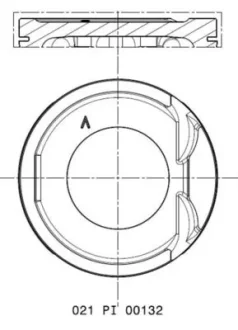 Поршень з кільцями RENAULT 79,50 1,6 16V K4M (вир-во Mahle) MAHLE / KNECHT 021 PI 00132 000