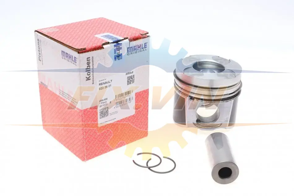 Поршень з кільцями RENAULT/OPEL 89,50 G9U 2.5dCi 16V Euro 3 2000- (вир-во MAHLE) MAHLE / KNECHT 0222601 (фото 1)