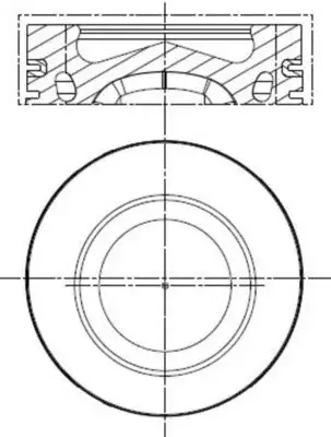Поршень з кільцями VAG 80.0 1.6TDI 12- (вир-во MAHLE) https://catalog.mahle-aftermarket.com/eu/index.xhtml MAHLE / KNECHT 028 PI 00140 002 (фото 1)