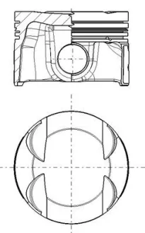 Поршень VW Caddy IV 1.4 TSI 15-20 (74.50mm/STD) MAHLE / KNECHT 028 PI 00181 000