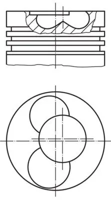 Поршень VW Caddy II 1.9 TDI 95-04 (79.51mm/STD) (3-4 циліндр) MAHLE / KNECHT 030 41 00 (фото 1)