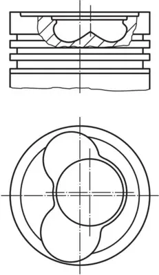 Поршень MAHLE / KNECHT 030 65 02 (фото 1)