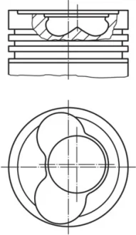 Поршень Audi A3/A4/Skoda Fabia/VW Golf/Touran 1.9tdi 04- (80.01mm /+0.50) (1-2 цил.) MAHLE / KNECHT 030 65 02