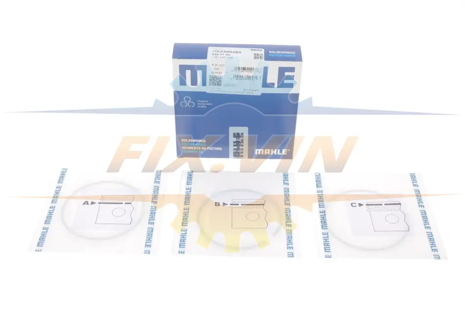 Комплект поршневих кілець Mahle VW MAHLE / KNECHT 03077N0 (фото 1)