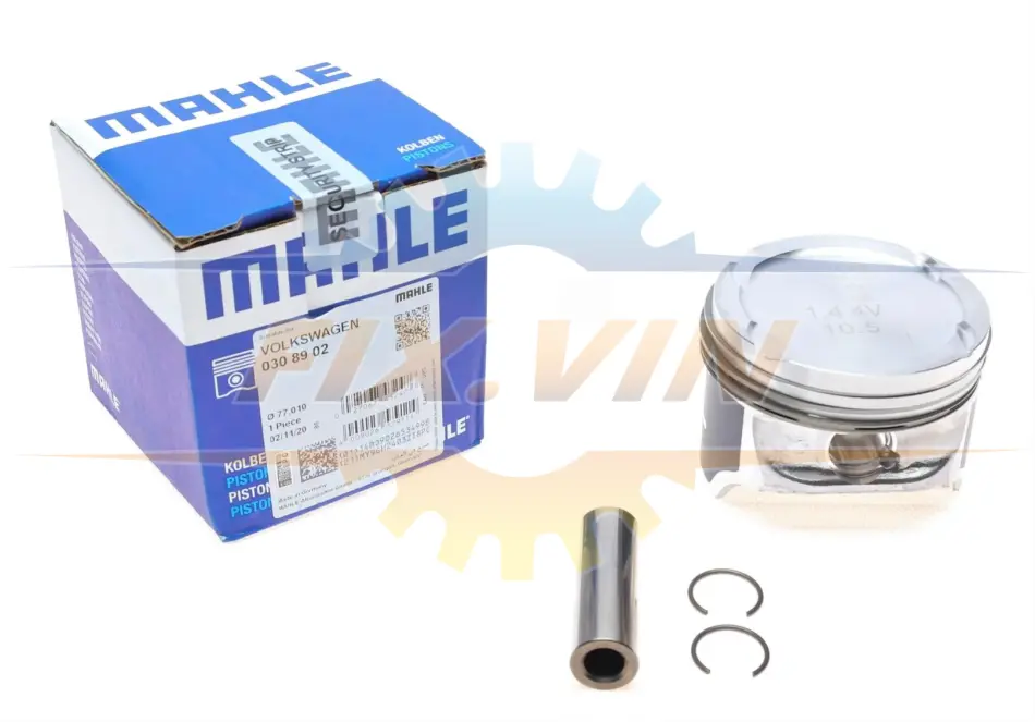 Поршень з кільцями VAG 77,01 1.4i 16V 97- (вир-во Mahle) MAHLE / KNECHT 030 89 02 (фото 1)