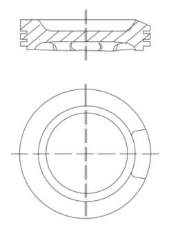 Поршень з кільцями MAHLE / KNECHT 033 04 02
