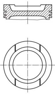 Поршень AUDI A3, A4/VW GOLF IV 1.6 94-13 (82.01mm/+1.0) MAHLE / KNECHT 033 20 02