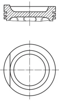 Поршень з кільцями AUDI 83,01 2E/AAD/ABK 2,0 8V (вир-во Mahle) MAHLE / KNECHT 034 99 01
