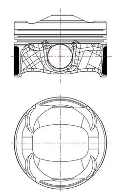 Поршень Citroen Berlingo/Peugeot Partner 1.2 THP 16- (75.00mm/STD) MAHLE / KNECHT 039 PI 00134 000 (фото 1)