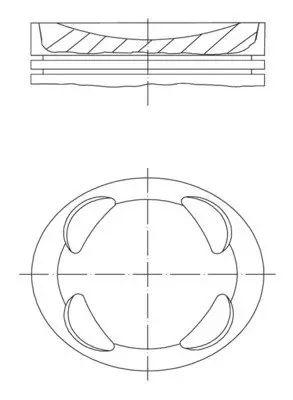 Поршень MAHLE / KNECHT 081PI00104001 (фото 1)
