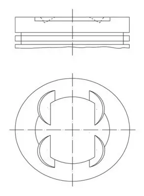 Поршень Mahle HYUNDAI/KIA \'\'2.0 G4KD \'\'10>> MAHLE / KNECHT 681PI00109001 (фото 1)