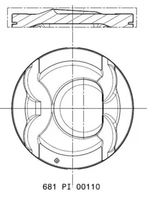 Поршень 77 (1,2) HYUNDAI ACCENT IV, ELANTRA V, I30, I40 I, I40 I CW, IX35, TUCSON, VELOSTER KIA CARENS IV, CEE\'D, PRO CEE\'D, SOUL I, SOUL II, SPORTAGE III, SPORTAGE IV 1.6/1.6LPG 06.10- MAHLE / KNECHT 681PI00110000 (фото 1)