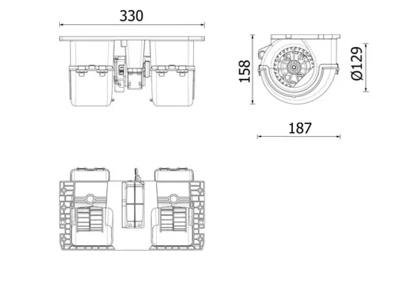 Вентилятор салону 26В VOLVO FM, FM II 09.05- MAHLE / KNECHT AB350000P (фото 1)