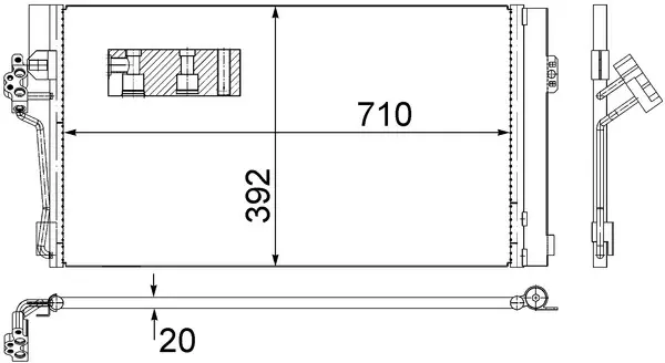 Радіатор кондиціонера MAHLE / KNECHT AC 762 000S (фото 1)
