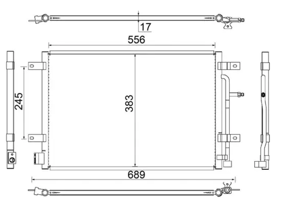 Радіатор кондиціонера MAHLE / KNECHT AC 812 000S (фото 1)
