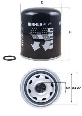 Фільтр осушувача Volvo MAHLE / KNECHT AL 26 (фото 1)