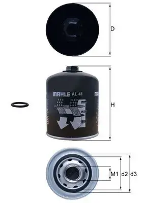 Фільтр вологовідділювача MAHLE / KNECHT AL41 (фото 1)