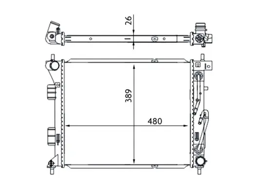 Радіатор охолоджування MAHLE / KNECHT CR 1694 000S (фото 1)