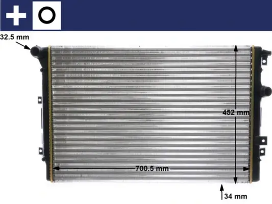 Радіатор охолодження MAHLE MAHLE / KNECHT CR 2032 000S (фото 1)