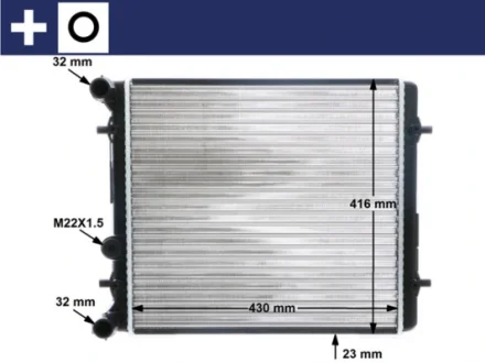 Радіатор охолодження двигуна MAHLE / KNECHT CR 367 000S