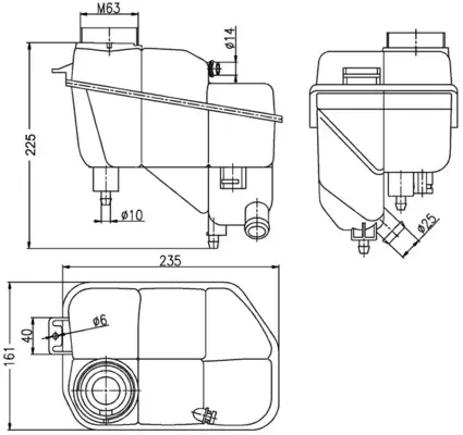 Бачок розширювальний MERCEDES CLS(C219)/E(W211,S211) "02-10 MAHLE / KNECHT CRT202000S (фото 1)