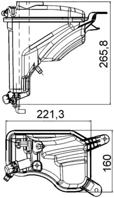 Бачок розширювальний BMW 116-130i/316-335i/X1 \'\'04-15 MAHLE / KNECHT CRT207000S (фото 1)
