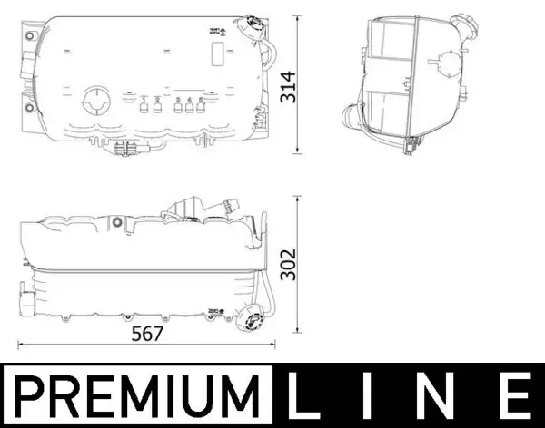 Бачок розширювальний MAN TGX / TGS MAHLE / KNECHT CRT97000P (фото 1)