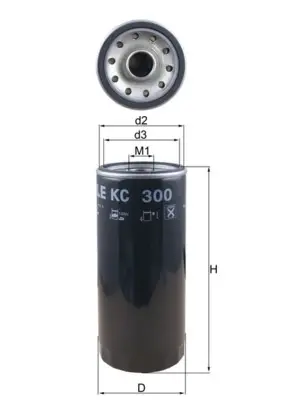 Паливний фільтр MAHLE / KNECHT KC 300 (фото 1)