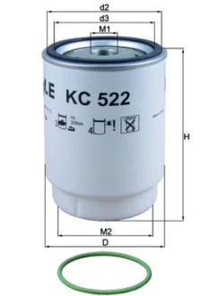 Фільтр паливний MAHLE / KNECHT KC 522D