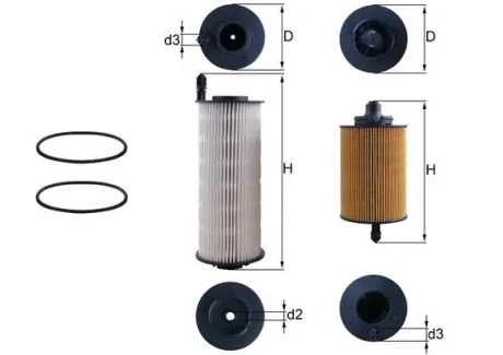 Паливний фільтр MAHLE / KNECHT KX646KIT