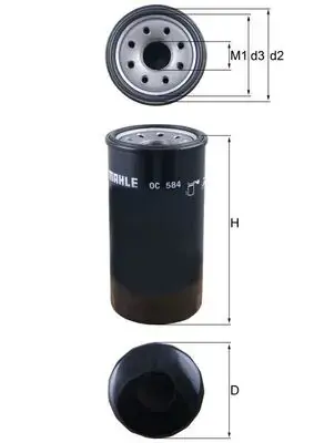 Масляний фільтр MAHLE / KNECHT OC584 (фото 1)