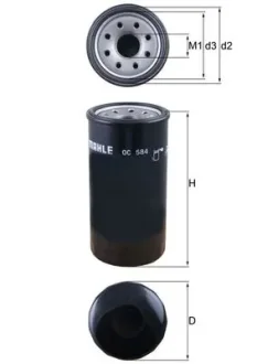 Масляний фільтр MAHLE / KNECHT OC584