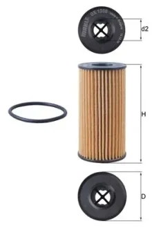 Фільтр масляний Mahle MERCEDES/RENAULT A/Citan/Captur/Kangoo/Megane/Trafic \'\'1.5-2.0dci \'\'18>> MAHLE / KNECHT OX1308D