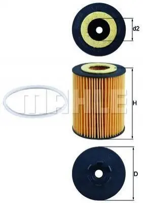 Фільтр масляний MAHLE OX173/1D MAHLE / KNECHT OX 173/1D (фото 1)