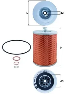 Масляний фiльтр MAHLE / KNECHT OX71D