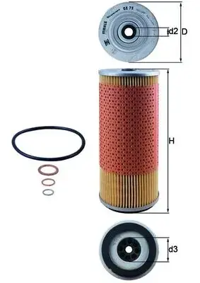 Фильтр MAHLE / KNECHT OX75D (фото 1)