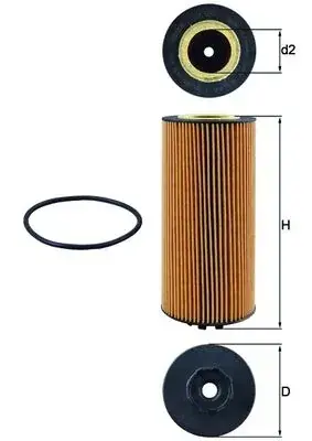 Фільтр масляний KNECHT MAHLE / KNECHT OX 987D (фото 1)