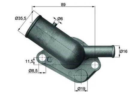 Термостат Fiat Tempra/Uno/Lancia Dedra 1.4i-1.6i -96 MAHLE / KNECHT TI 64 87D