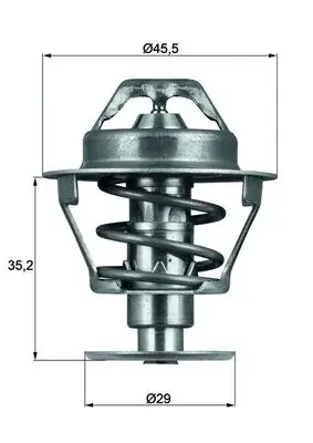 Термостат системи охолодження (89°C) CITROEN AX, SAXO, XSARA, ZX NISSAN MICRA II PEUGEOT 106 I, 106 II ROVER 100 / METRO, CITYROVER 1.4/1.4D/1.5D 09.88-12.05 MAHLE / KNECHT TX8189D (фото 1)
