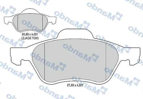 Гальмівні колодки до дисків MANDO MBF015160