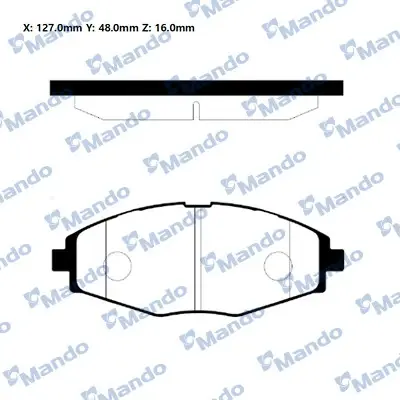 Колодки гальм. диск. DAEWOO LANOS 1.5 передн. (вир-во Mando) MANDO RMPD06NS (фото 1)