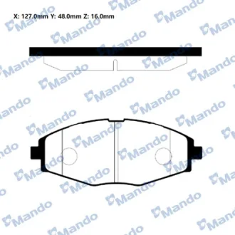 Колодки гальм. диск. DAEWOO LANOS 1.5 передн. (вир-во Mando) MANDO RMPD06NS