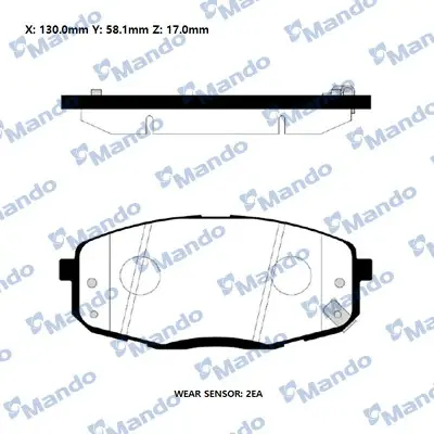 Колодки гальм. HYUNDAI I30, CEED передн. (вир-во Mando) MANDO RMPK36NS (фото 1)